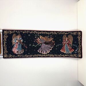 Vintage Angel Tapestry Table Runner Christmas 12x36